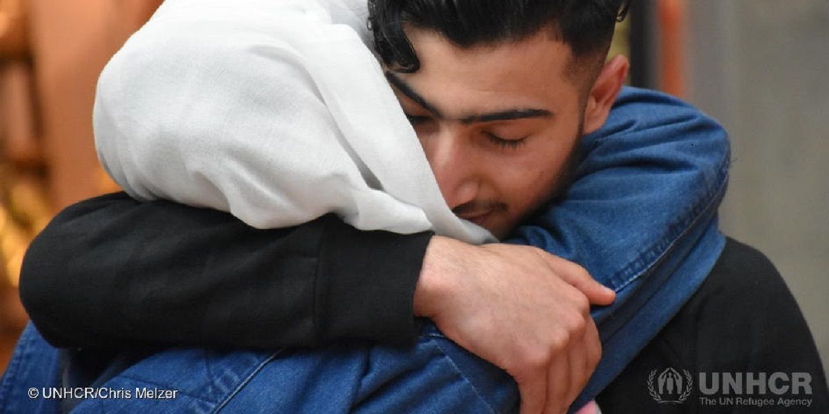 "Saying goodbye was terrible, but I had no choice."

Eighteen-year-old Syrian refugee Numeir Khalife (in black), is reunited with his parents and three siblings at Hamburg-Fuhlsbüttel airport. ; Terrified that he would be recruited into the army, Numeir fled his home in Syria when he was just 15. As he bid farewell to his family, his four-year-old sister Anmar cried and begged him not to go. Numeir travelled through Turkey, Greece and the Balkans, before finally reaching an uncle in Germany. By the time he arrived in 2015, he was 16 and a million miles from his family. Because he was a minor, Numeir was taken into custody by the authorities and eventually ended up in a hostel in the small northern town of Lensahn, which sits beside the Baltic Sea and has less than 5,000 inhabitants. For three years he had just one wish, to share the beauty of his new home with his family. UNHCR helped Numeir with the process of family reunification, while his father Ismain, mother Fada and three siblings fled to Turkey, then Greece, before finally hearing that their application had been approved. Eventually, in May 2018, they were reunited.